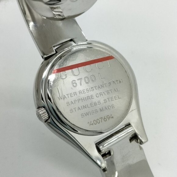 Gucci Watch 6700L Black X Silver Bangle Watch - Picture 4 of 9